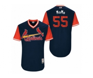 Men's 2017 Little League World Series Cardinals Stephen Piscotty #55 MoMo Navy Jersey