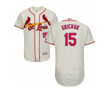 Men's Majestic St. Louis Cardinals #15 Randal Grichuk Cream Flexbase Authentic Collection MLB Jersey