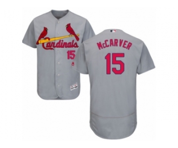 Men's Majestic St. Louis Cardinals #15 Tim McCarver Grey Flexbase Authentic Collection MLB Jersey