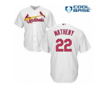 Men's Majestic St. Louis Cardinals #22 Mike Matheny Authentic White Home Cool Base MLB Jersey