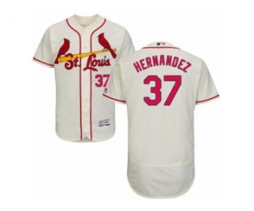 Men's Majestic St. Louis Cardinals #37 Keith Hernandez Cream Flexbase Authentic Collection MLB Jersey