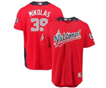 Men's Majestic St. Louis Cardinals #39 Miles Mikolas Game Red National League 2018 MLB All-Star MLB Jersey