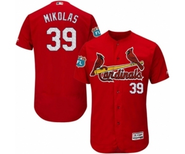 Men's Majestic St. Louis Cardinals #39 Miles Mikolas Red Alternate Flex Base Authentic Collection MLB Jersey