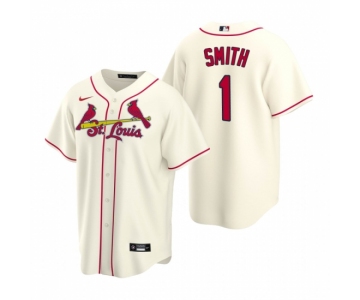 Men's Nike St. Louis Cardinals #1 Ozzie Smith Cream Alternate Stitched Baseball Jersey