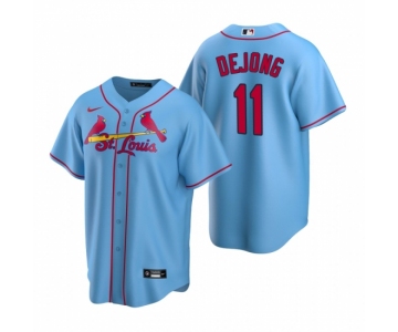 Men's Nike St. Louis Cardinals #11 Paul DeJong Light Blue Alternate Stitched Baseball Jersey