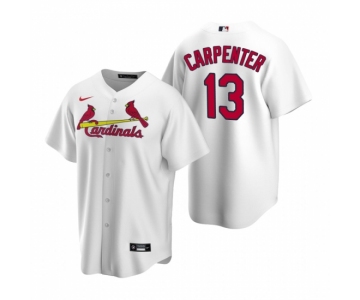 Men's Nike St. Louis Cardinals #13 Matt Carpenter White Home Stitched Baseball Jersey