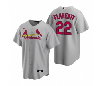 Men's Nike St. Louis Cardinals #22 Jack Flaherty Gray Road Stitched Baseball Jersey