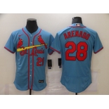 Men's Nike St. Louis Cardinals #28 Nolan Arenado Blue Flex Base Home Stitched Baseball Jersey