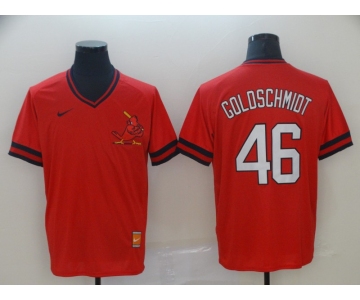 Men's Nike St. Louis Cardinals #46 Goldschmidt Red M&N MLB Jersey