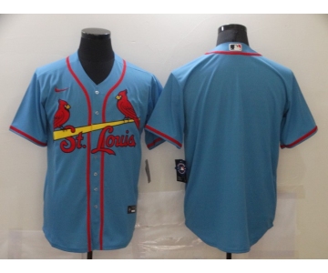 Men's Nike St. Louis Cardinals Blank Blue Cool Base Home Stitched Baseball Jersey