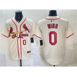 Men's St. Louis Cardinals #0 Masyn Winn Cream Limited Stitched Baseball Jersey Men's St. Louis Cardinals #0 Masyn Winn Cream Limited Stitched Baseball Jersey