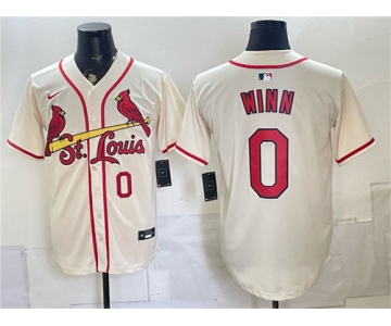 Men's St. Louis Cardinals #0 Masyn Winn Cream Limited Stitched Baseball Jersey