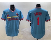 Men's St. Louis Cardinals #1 Ozzie Smith Blue Stitched Baseball Jersey