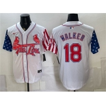 Men's St. Louis Cardinals #18 Jordan Walker 2026 White Independence Day Vapor Limited Stitched Baseball Jersey