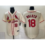 Men's St. Louis Cardinals #18 Jordan Walker Cream Limited Stitched Baseball Jersey Men's St. Louis Cardinals #18 Jordan Walker Cream Limited Stitched Baseball Jersey