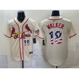 Men's St. Louis Cardinals #18 Jordan Walker Cream USA 250 Fourth of July Stitched Baseball Jersey Men's St. Louis Cardinals #18 Jordan Walker Cream USA 250 Fourth of July Stitched Baseball Jersey