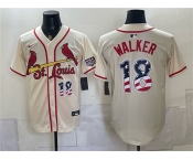 Men's St. Louis Cardinals #18 Jordan Walker Cream USA 250 Fourth of July Stitched Baseball Jersey