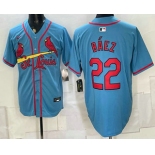 Men's St Louis Cardinals #22 Joshua Baez Blue Alternate Limited Stitched Jersey Men's St Louis Cardinals #22 Joshua Baez Blue Alternate Limited Stitched Jersey
