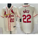 Men's St Louis Cardinals #22 Joshua Baez Cream Limited Jersey Men's St Louis Cardinals #22 Joshua Baez Cream Limited Jersey