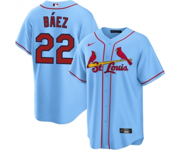 Men's St. Louis Cardinals #22 Joshua Báez Blue Cool Base Stitched Baseball Jersey