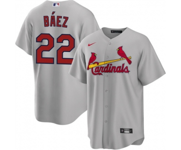 Men's St. Louis Cardinals #22 Joshua Báez Gray Cool Base Stitched Baseball Jersey