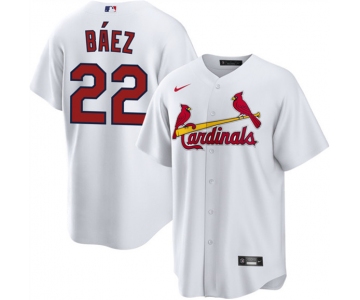 Men's St. Louis Cardinals #22 Joshua Báez White Home Stitched Baseball Jersey