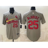 Men's St. Louis Cardinals #25 Mark McGwire Gray Alternate Limited Stitched Baseball Jersey Men's St. Louis Cardinals #25 Mark McGwire Gray Alternate Limited Stitched Baseball Jersey