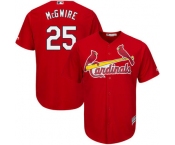 Men's St Louis Cardinals #25 Mark McGwire Red Cool Base Stitched Baseball Jersey