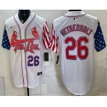 Men's St Louis Cardinals #26 JJ Wetherholt 2026 White Independence Day Vapor Premier Limited Stitched Jersey