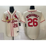 Men's St. Louis Cardinals #26 JJ Wetherholt Cream Limited Stitched Baseball Jersey Men's St. Louis Cardinals #26 JJ Wetherholt Cream Limited Stitched Baseball Jersey