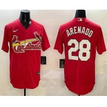 Men's St Louis Cardinals #28 Nolan Arenado Red Stitched Cool Base Nike Jersey