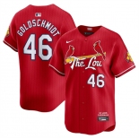 Men's St. Louis Cardinals #46 Paul Goldschmidt Red 2024 City Connect Limited Stitched Baseball Jersey