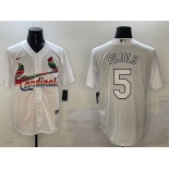 Men's St. Louis Cardinals #5 Albert Pujols White Cool Base Stitched Baseball Jersey
