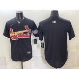Men's St. Louis Cardinals Blank Black USA 250 Patch Stitched Baseball Jersey