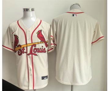 Men's St. Louis Cardinals Blank Cream Limited Stitched Baseball Jersey
