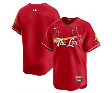 Men's St. Louis Cardinals Blank Red 2024 City Connect Limited Stitched Baseball Jersey