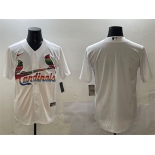 Men's St. Louis Cardinals Blank White Cool Base Stitched Baseball Jersey