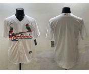 Men's St. Louis Cardinals Blank White Cool Base Stitched Baseball Jersey