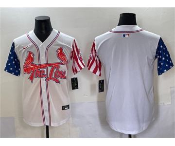 Men's St. Louis Cardinals Blank White Independence Day Vapor Premier Limited Stitched Baseball Jersey