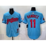 Men's Cleveland Guardians #11 José Ramírez Blue Vapor Premier Limited Stitched Baseball Jersey Men's Cleveland Guardians #11 José Ramírez Blue Vapor Premier Limited Stitched Baseball Jersey