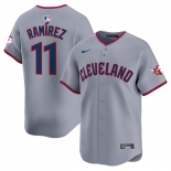 Men's Cleveland Guardians #11 Jose Ramirez Gray 2025 Alternate Limited Stitched Baseball Jersey