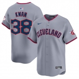 Men's Cleveland Guardians #38 Steven Kwan Gray 2025 Alternate Limited Stitched Baseball Jersey
