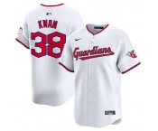 Men's Cleveland Guardians #38 Steven Kwan White Home Limited Stitched Baseball Jersey