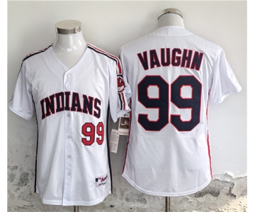 Men's Cleveland Guardians #99 Ricky Vaughn White Stitched Baseball Jersey