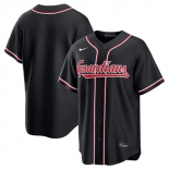 Men's Cleveland Guardians Blank 2026 Black Out Stitched Baseball Jersey Men's Cleveland Guardians Blank 2026 Black Out Stitched Baseball Jersey