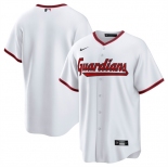 Men's Cleveland Guardians Blank White Cool Base Limited Stitched Baseball Jersey