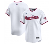 Men's Cleveland Guardians Blank White Home Limited Stitched Baseball Jersey