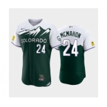 Men's Colorado Rockies #24 Ryan McMahon 2022 Green City Connect Flex Base Stitched Jersey