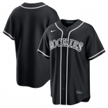Men's Colorado Rockies Blank Black Out Stitched Baseball Jersey