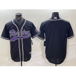 Men's Colorado Rockies Blank Black With Patch Cool Base Stitched Baseball Jersey